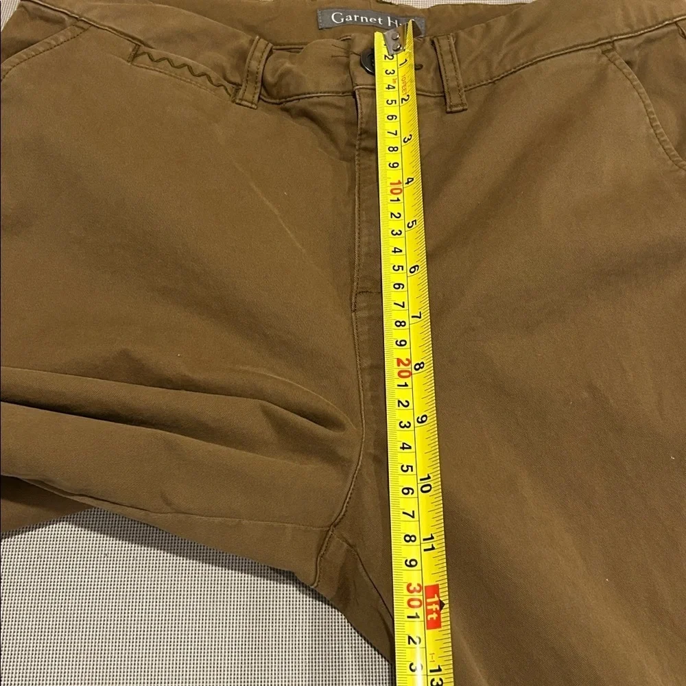 Garnet Hill Organic Cotton High Rise Wide Leg Crop Pants Women's Size 6